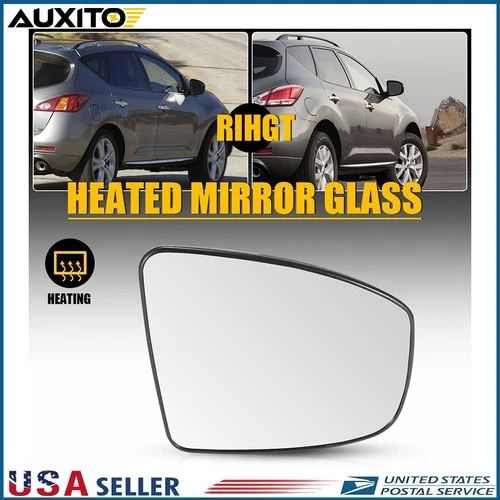 RH Heated Mirror Glass with Backing Plate for Nissan Murano 2009 2010 2011 2012