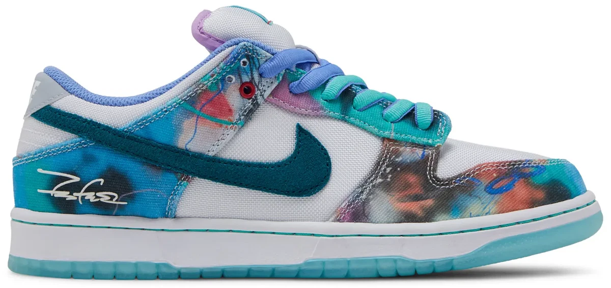 Nike Futura Laboratories x Dunk SB Low Bleached Aqua for Sale