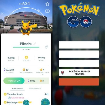 Pokémon PTC Go | Shiny Pikachu Baseball Shirt Fukouda SoftBank Hawks Background 