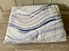 Calvin Klein Quartz Duvet Cover Modern Blue Striated Pattern King