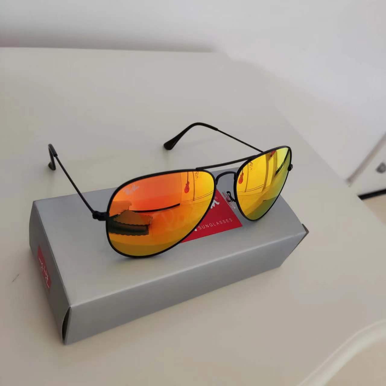 Ban Aviator Sunglasses Ray Ban Orange Frame RAY BAN AVIATORS BLACK