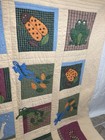 The Company Store Hand Quilted Applique Bugs & Frogs Patchwork Quilt 87x92  #185 — photo 9