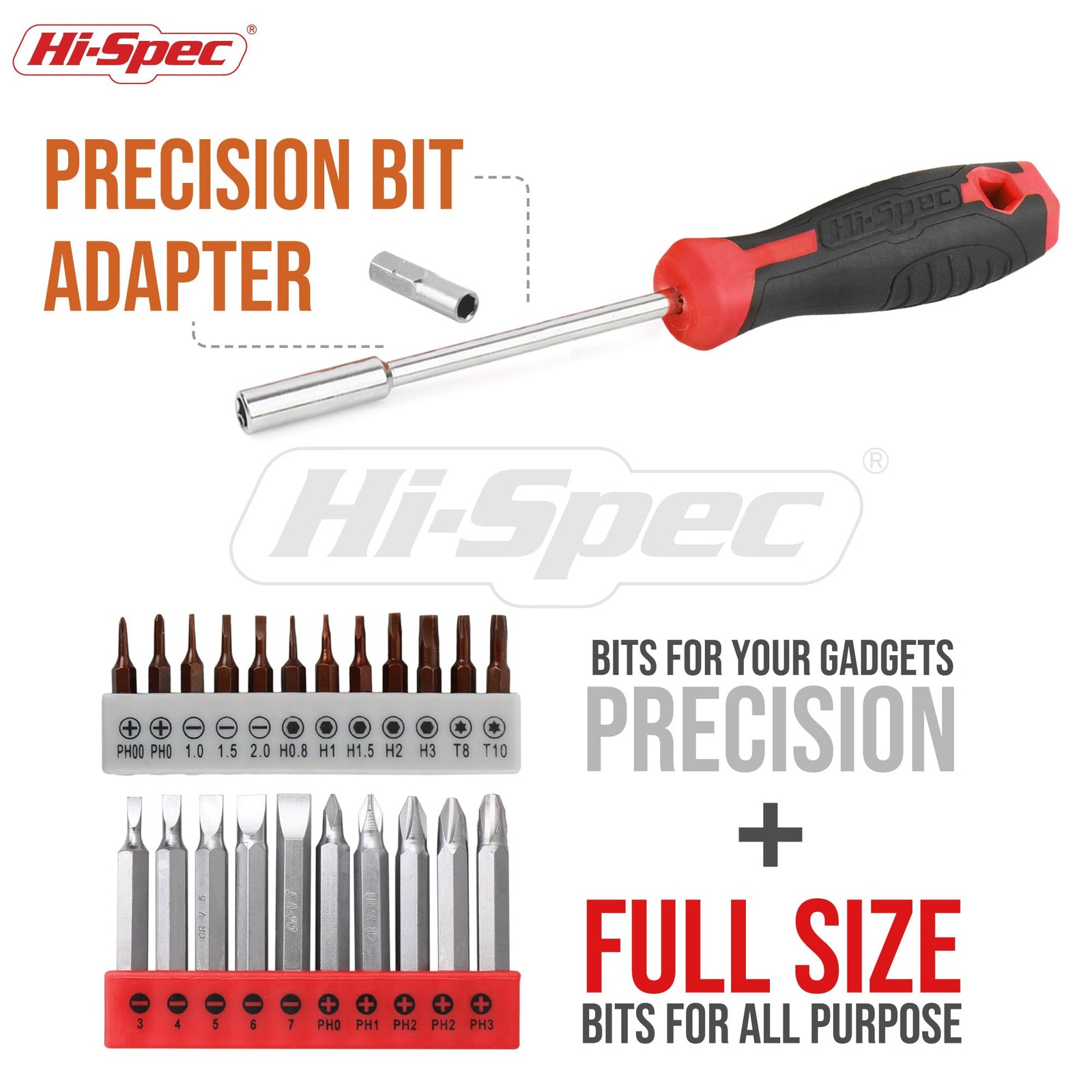 Hi-Spec 58pc Red 8V USB Cordless Drill Driver & Home DIY Tool Kit