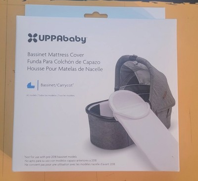 UPPAbaby Bassinet Mattress Cover White Washable Compatible with 2018+ Bassinet