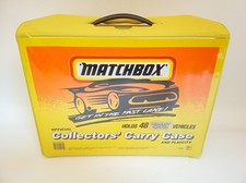 Vintage 1994 Matchbox Collectors Carry Case yellow holds 48 vehicles