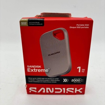 New SanDisk Portable Extreme SSD 1TB USB-C to USB-C SSD SDSSDE7W-1T00-AW25