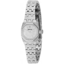 Invicta Women's Watch Mini Angel Glitter Quartz Silver Tone Dial Bracelet 49870
