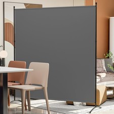 Grey Large Folding Privacy Screen Single Room Divider Partition Wall