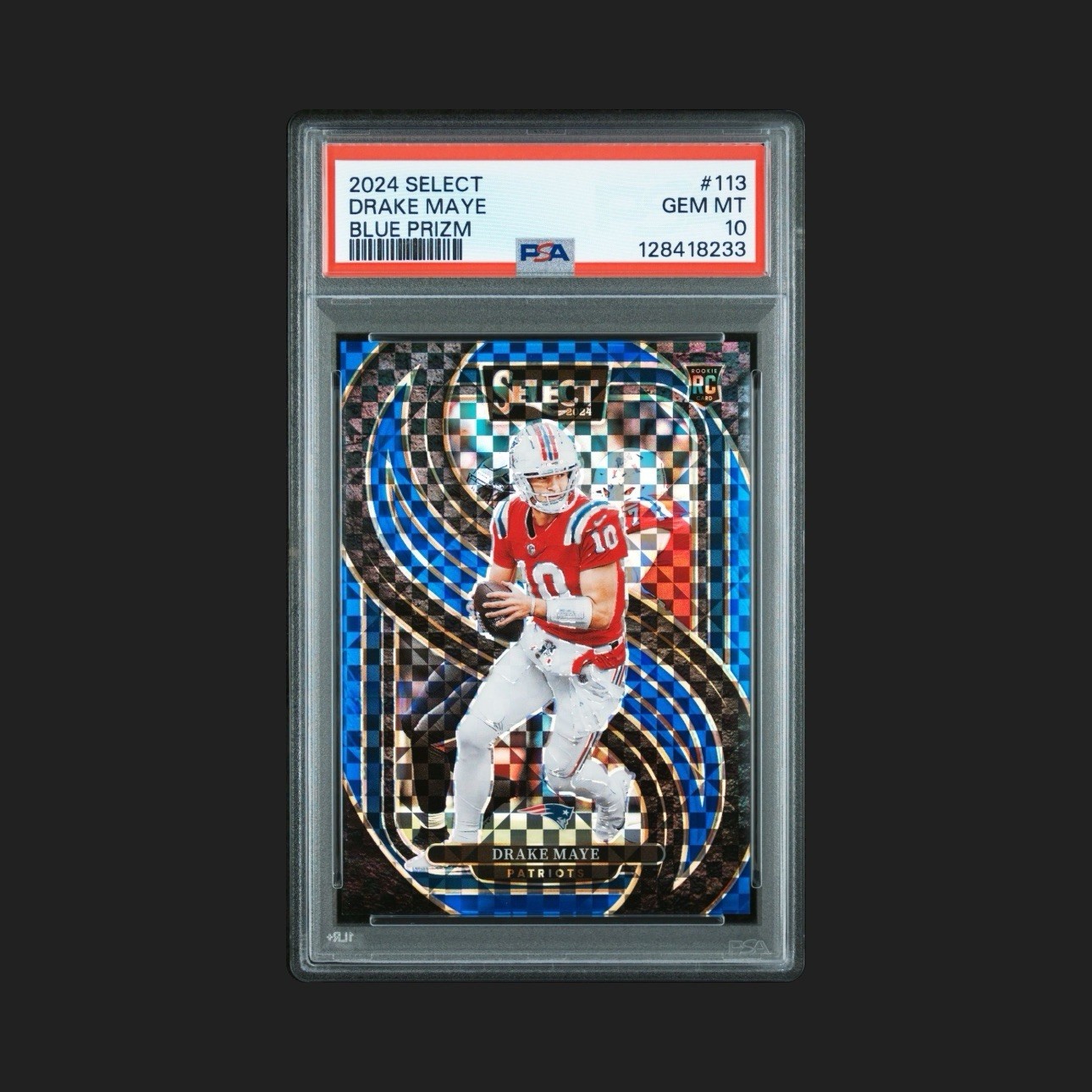 2024 Panini Select DRAKE MAYE Premier Level RC #113 Blue Prizm /175 PSA 10 GM MT