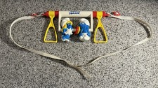 Vintage 1984 Peyo Smurfs Plastic Baby Crib Playpen Play Gym Bar Smurfette
