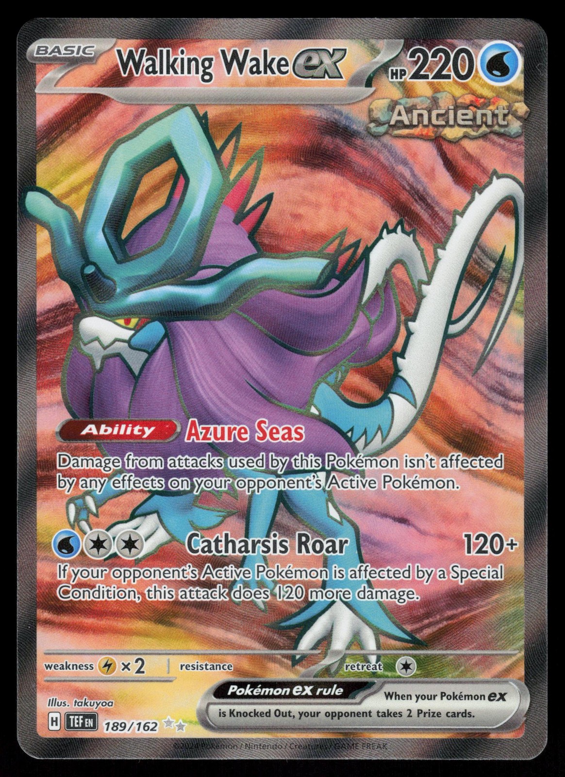 Walking Wake ex 189/162 Ultra Rare Pokemon Temporal Forces NM
