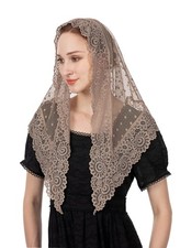 Triangle Lace Chapel Veils Catholic Mass Head Covering Scarf Mantilla Veils for