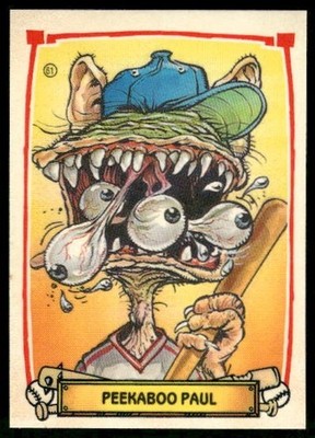 1988 Leaf Baseball's Greatest Grossouts #61 Peekaboo Paul B