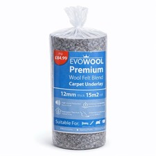 12mm Carpet Underlay High Performance Premium Wool Felt Quality Insulation Thick
