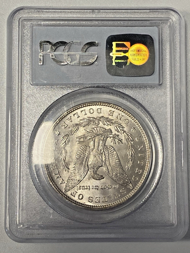1887 $1 Morgan Silver Dollar. 90% Silver. PCGS MS64 KM#110 - Picture 6 of 10