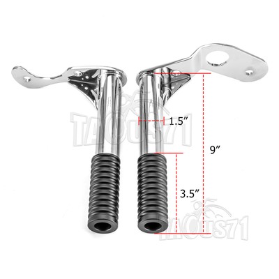 MoKitDora Softail Passenger Peg Crash Bar / Frame Slider - Stainless Steel, For Harley Softail 2018-Later Models