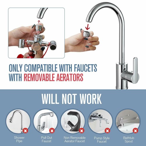 Eye Wash Unit Faucet Mounted Emergency Eyewash Stations for Sink Attachment - Picture 7 of 8