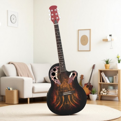 Cutaway Acoustic-Electric Guitar Set - Spruce Top, Round Back, Sunburst & EQ - Picture 11 of 24