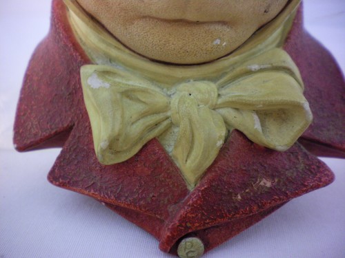 Chalkware Charles Dickens Mr. Pickwick BOSSONS England wall hanging head 1964 - Picture 7 of 12