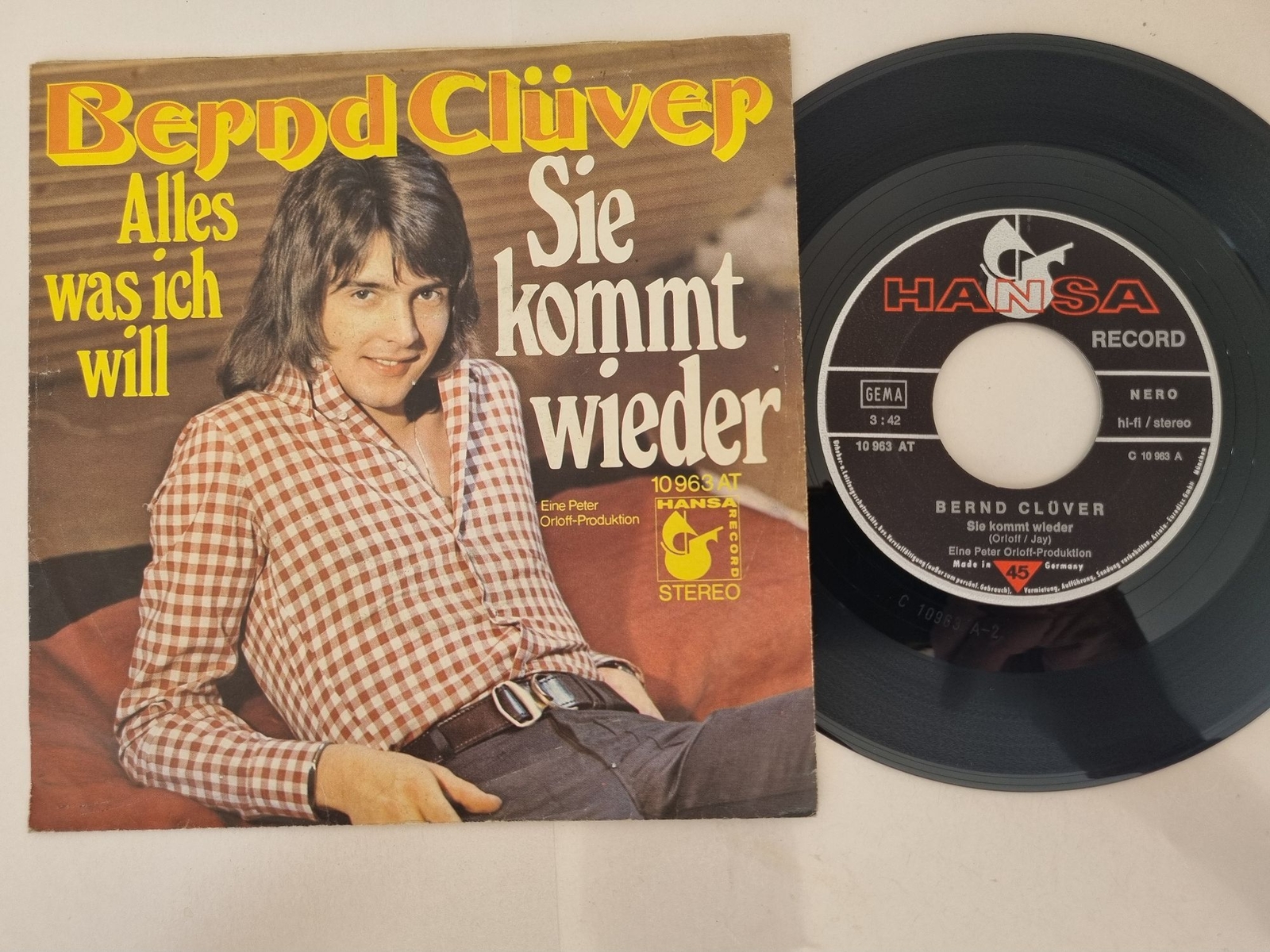 Bernd Clüver - Alles was ich will 7'' Vinyl Germany