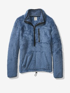 blue sherpa pullover