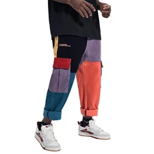 Niepce Streetwear Patchwork Cargo 90s Pants for Men