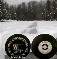 BRAMPTON JR. B VINTAGE VICEROY MFG. RARE MADE IN CANADA OFFICIAL OHA GAME PUCK