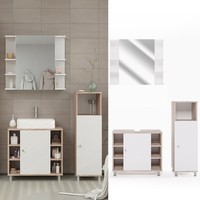 Bad Spiegel Waschtisch Unterschrank Badschrank BadmöBel Set Fynn Sonoma Vicco