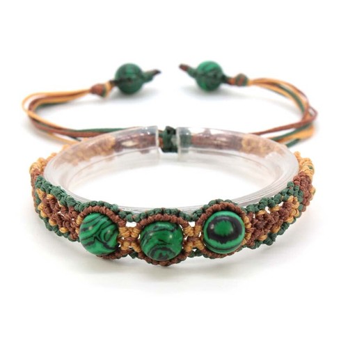Handmade Rope Wrapped Braided Macrame Crystal Round Beads Stone Girls Bracelets - Picture 17 of 17