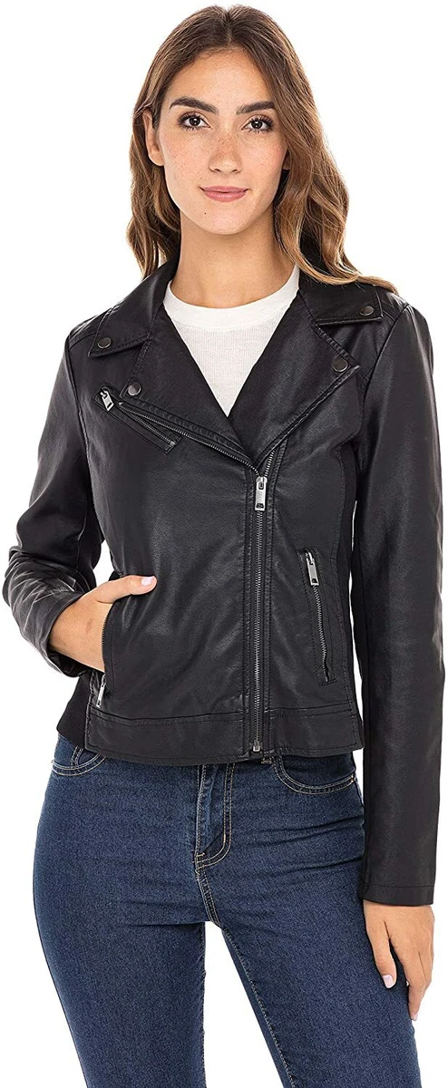 Sebby faux shop leather jacket