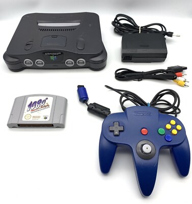 Nintendo 64 Konsole | N64 Schwarz | inkl. Kabel, Controller & Spiel