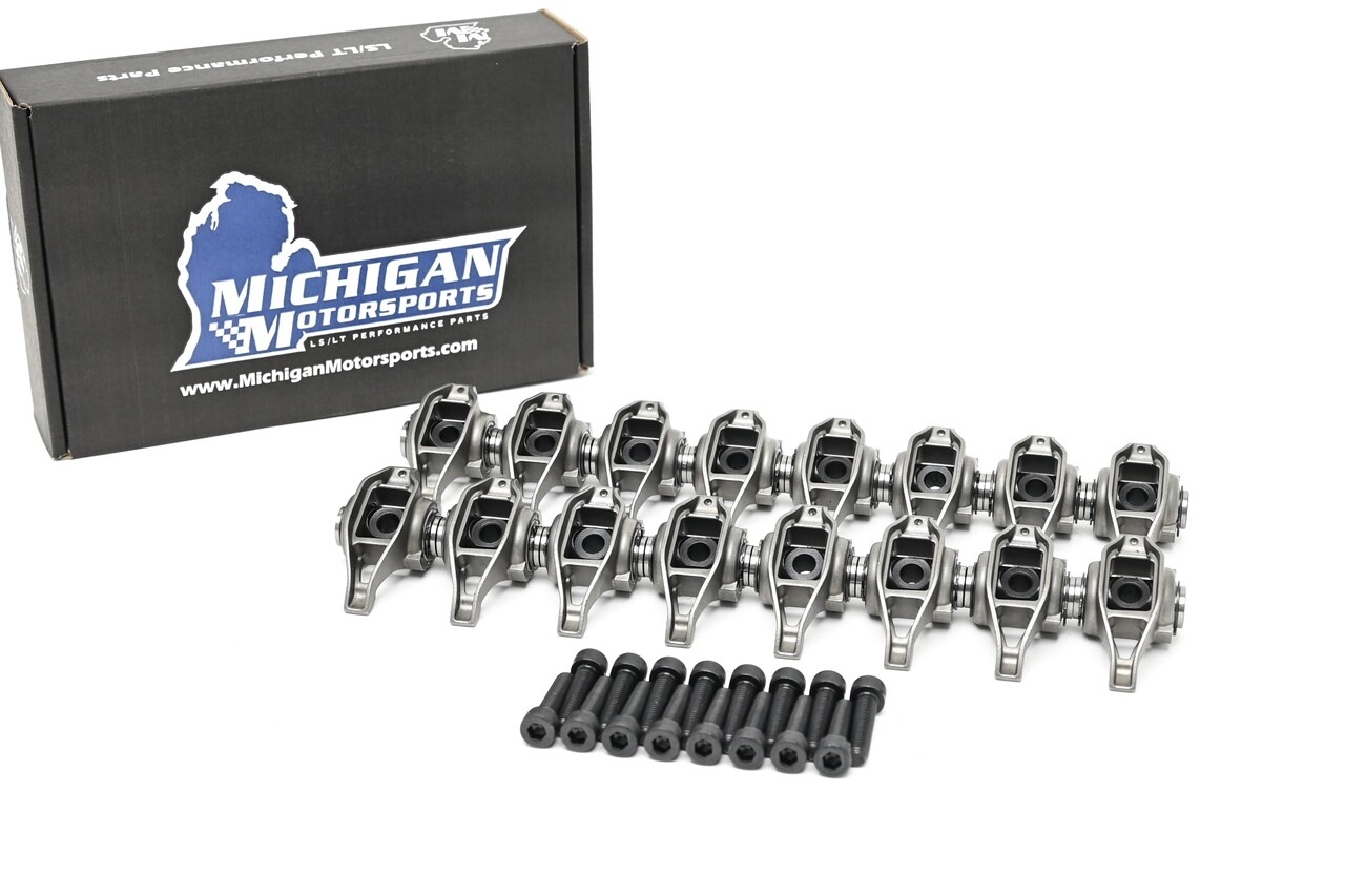 Rocker Arms with upgraded Trunnion Kit Installed- Fits 2014+ LT1 LT4 ...