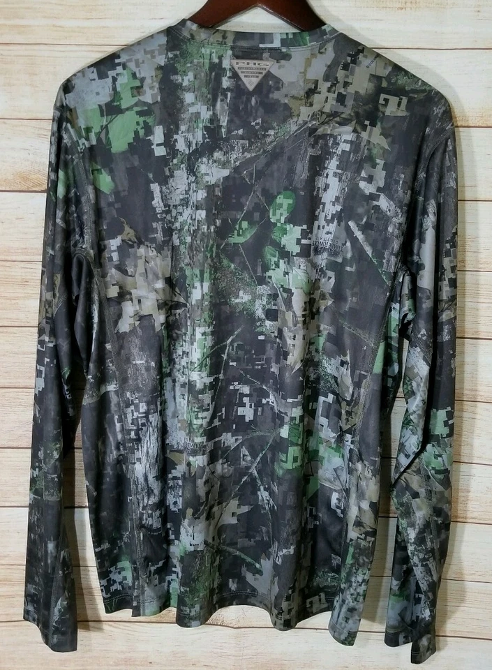 Columbia PHG Camouflage Hunting Shirt Men MEDIUM Trophy Rack LS Knit Omni Shield - Image 3 of 3