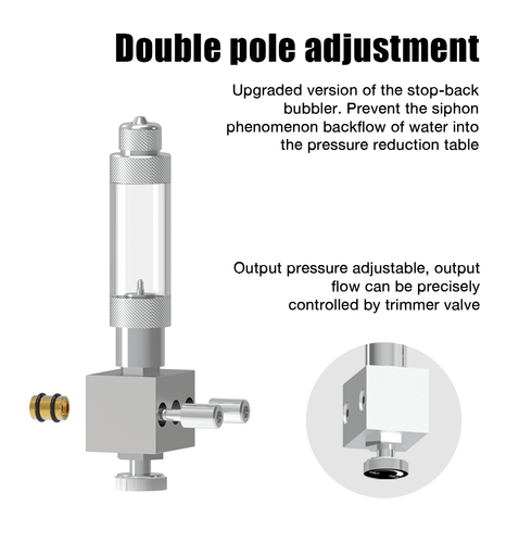 USA Shipping Aquarium Dual Stage CO2 Regulator Adjustable Output Pressure - Picture 6 of 10