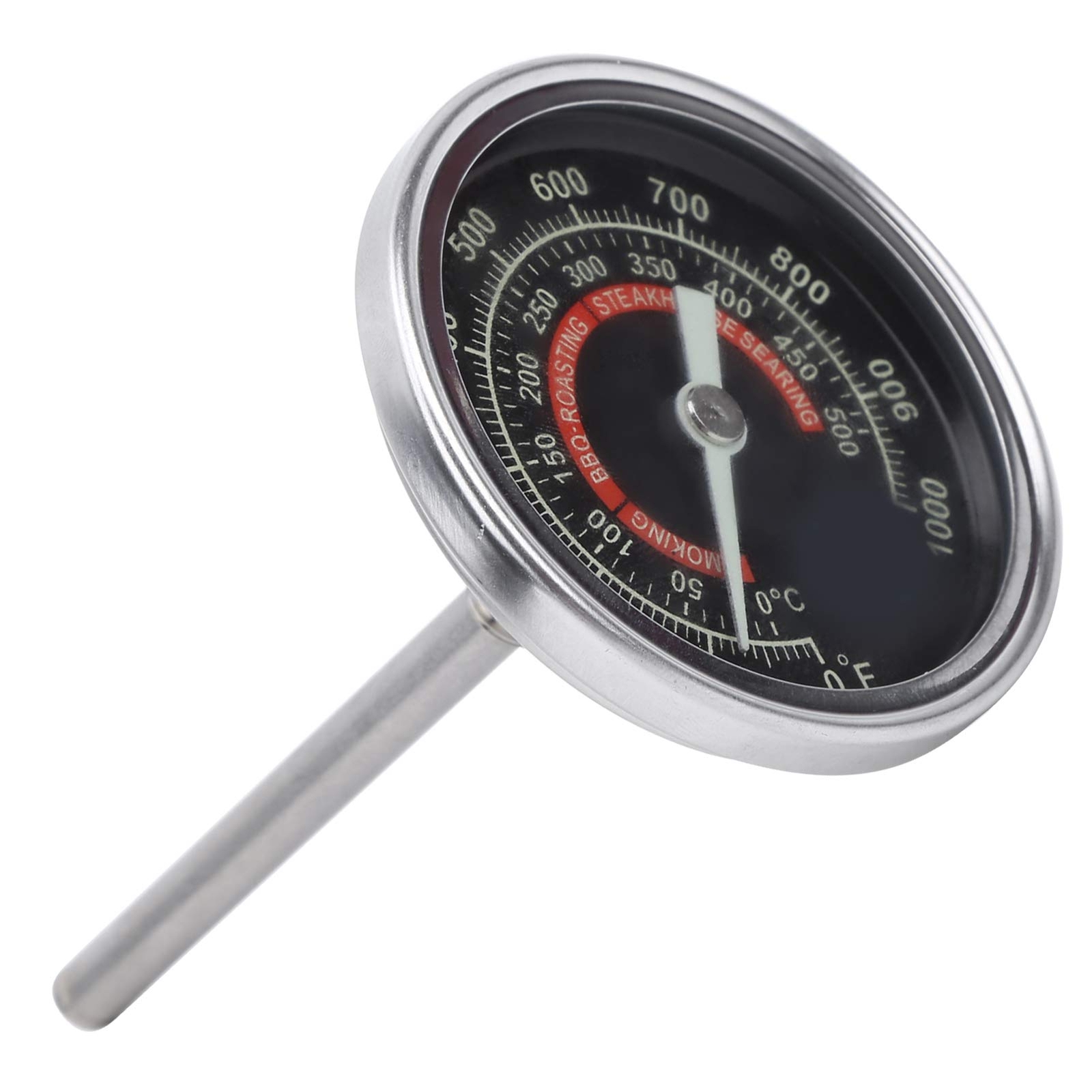 Termometro da forno, 0-1000 ℉ Termometro per barbecue in acciaio