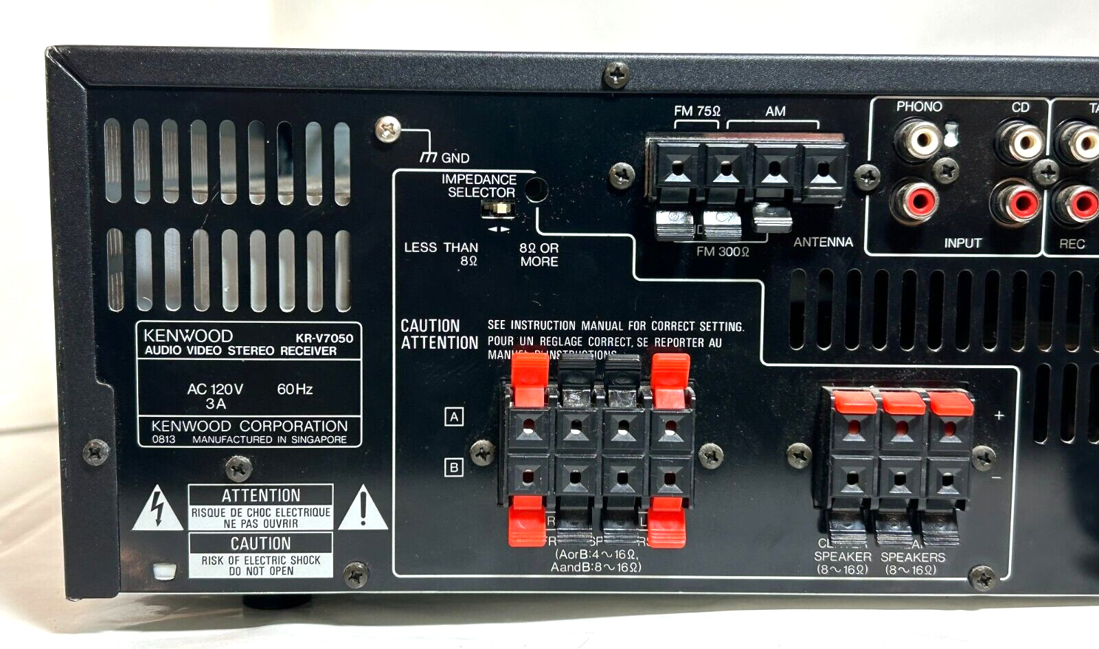 Kenwood KRV7050 A/V Dolby ProLogic Stereo Receiver Tested = Works