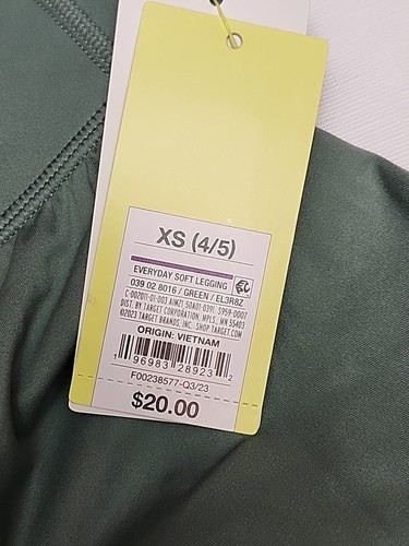 All In Motion Everyday Soft Leggings Green XS (4/5) - Picture 2 of 2