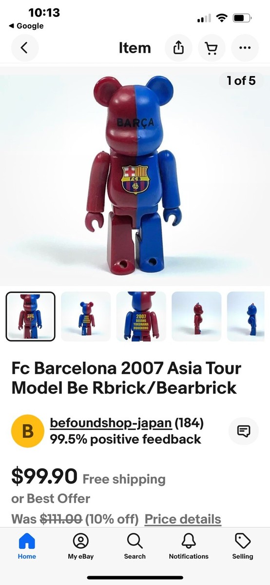 2007 Bearbrick FCB Team Barcelona 100% Asia Tour Medicom Toy FCB BE@RBRICK 2007 アジアツアー