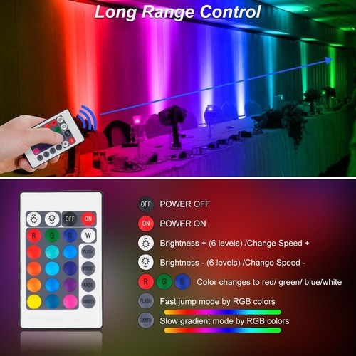 Spot Light Indoor Indoor with Remote 16 RGB Colors Changing Up Lights With Plug - Picture 3 of 8
