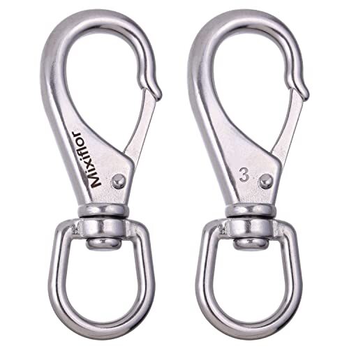 Mixiflor Stainless Steel Swivel Eye Snap  Assorted Sizes , Number of Itemss 
