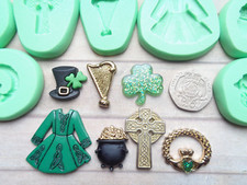 1x Mini Craft Mould: Choice of MINI ST PATRICK'S Theme (Resin Clay Cupcake PMC)