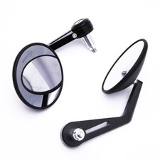 7/8" Motorcycle Bar End Mirrors Round For Honda Kawasaki Ducati Suzuki Triumph