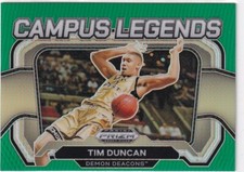 2024 Prizm Draft Picks Campus Legends - Tim Duncan #1 - Green Prizm
