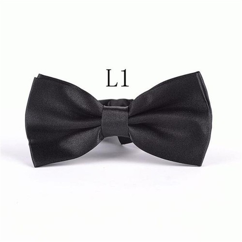 Bow Tie Neck Men Satin Fancy Dress Wedding Plain Adjustable Pre-Tied Dickie Clip - Picture 8 of 52