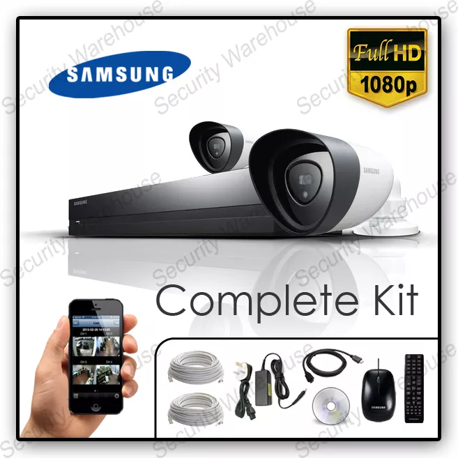 Samsung 8 Channel CCTV KIT DVR 2 Bullet CAMERAS Outdoor Home