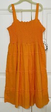 NWT Chelsea & Violet girls size XL orange sleeveless tiered fit & flare dress