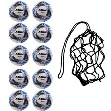 Net of 10 Mitre Calcio Ball Bundle - Cheap Soft Touch Training Football Offer