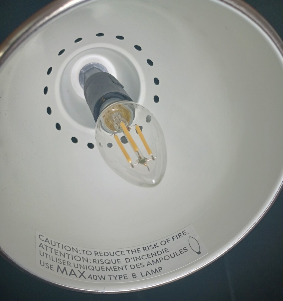 Ikea "Barometer" Table/Desk Lamp Brushed Nickel Adjustable Arm/Shade