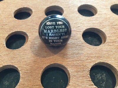 Vintage | ''Have you lost your marbles?'' | Silver Print on Black Marble