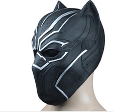 Deluxe schwarze Panthermaske für Erwachsene Latex Halloween Superheld Maske Unendlichkeit Krieg